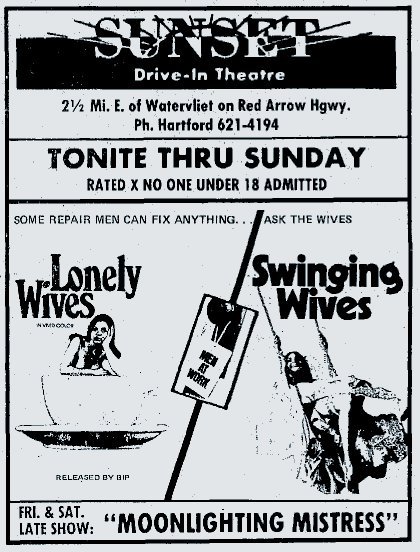 Sunset Auto Theatre - Sunset Hartford 10-24-75 X-Rated